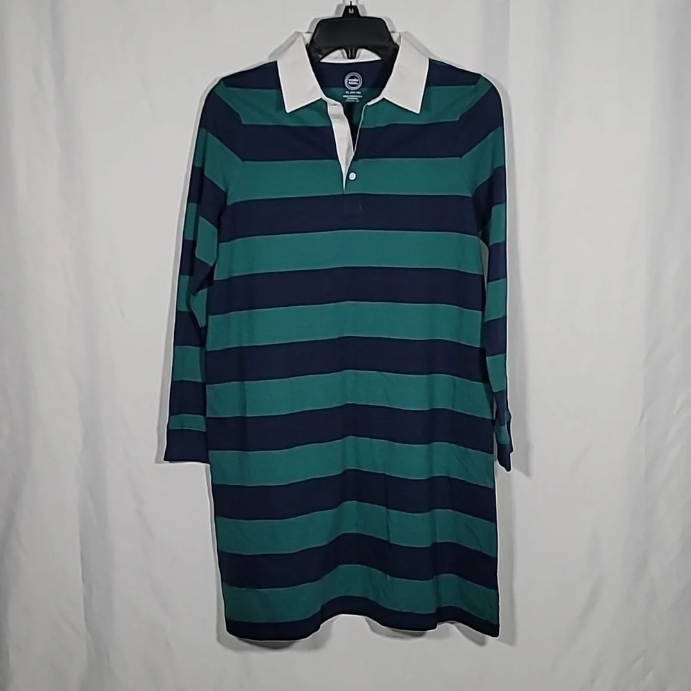 Girls blue and green rugby dress